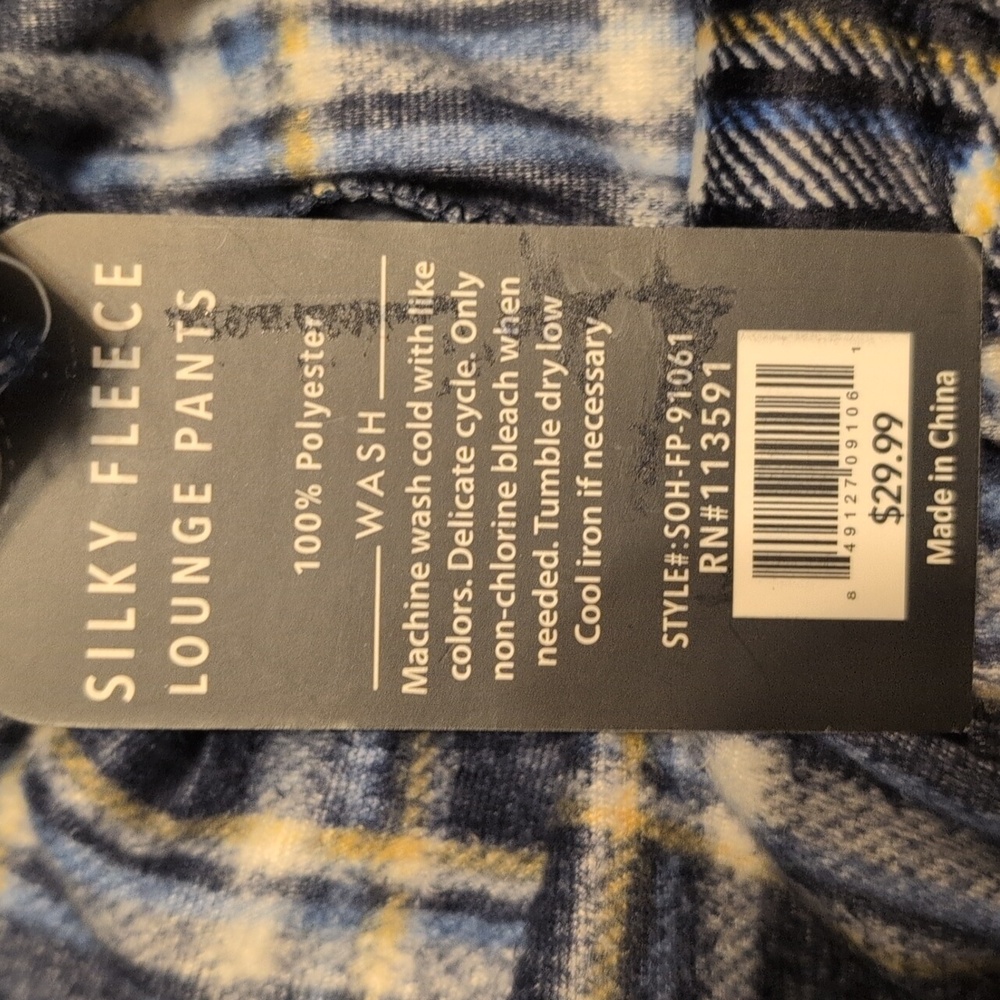 Essentials Sleepwear By Kevin Apparel Men's Plaid Pajama Pants Size Medium Nwt - Picture 4 of 7